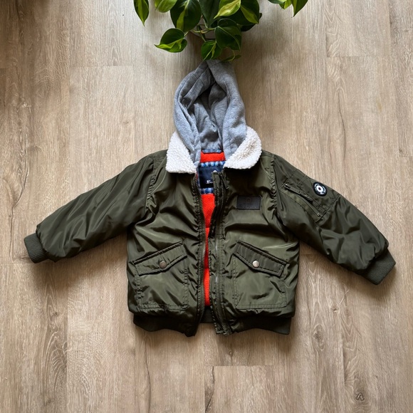 Ben Sherman Olive Toddler bomber Jacket - Picture 1 of 5
